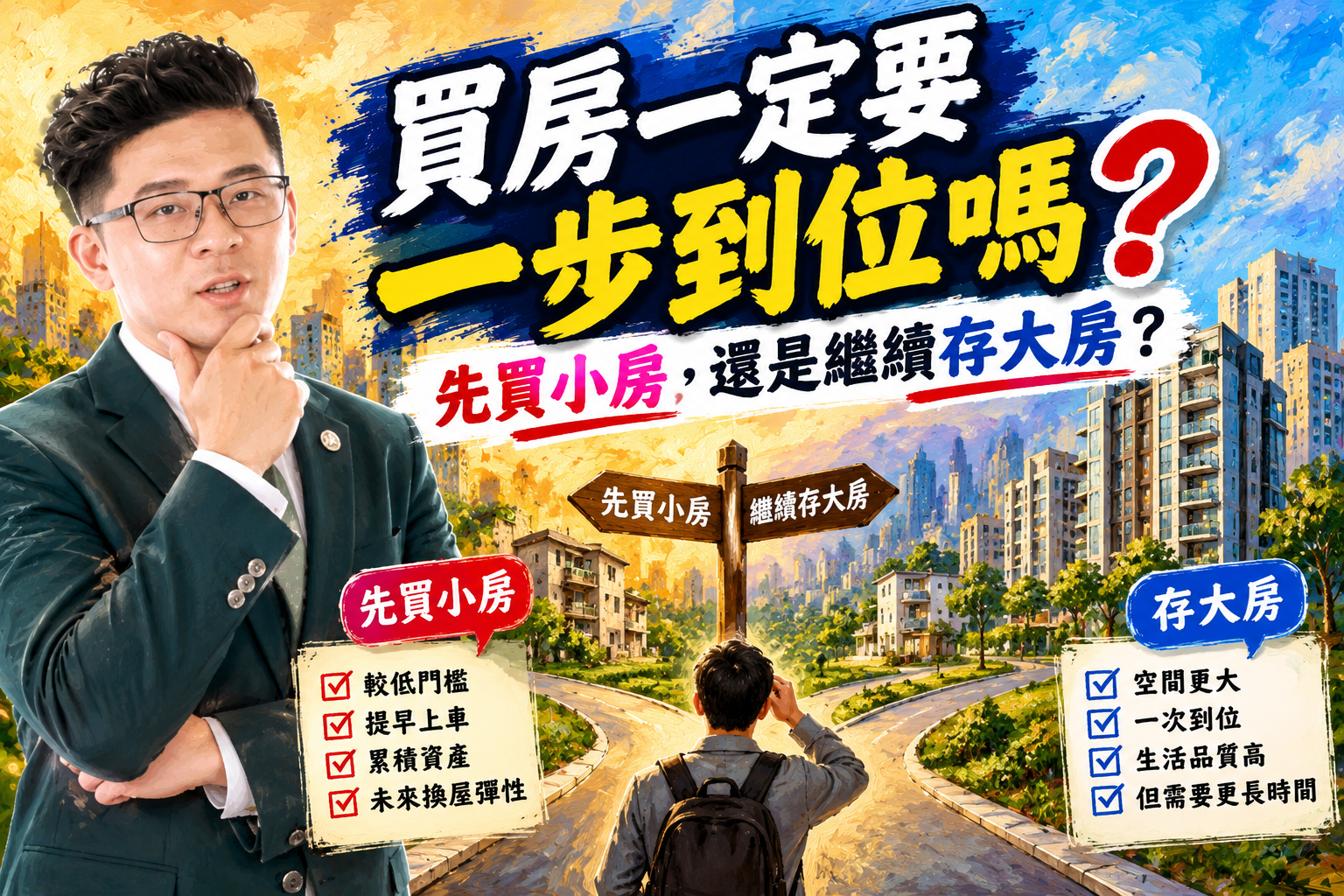 買房一定要一步到位嗎?先買小房,還是繼續存大房?