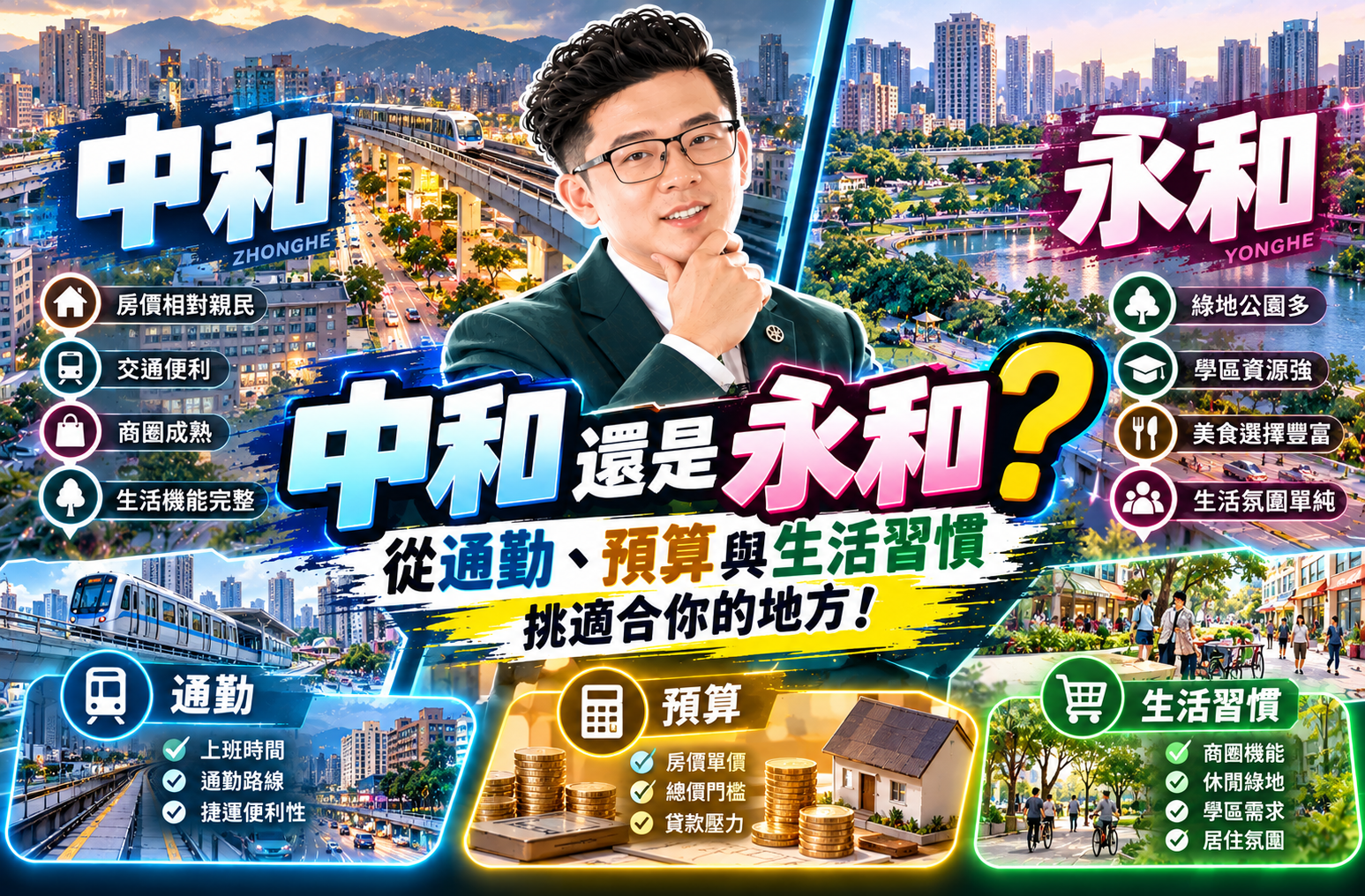 中和還是永和?從通勤、預算與生活習慣挑適合你的地方!