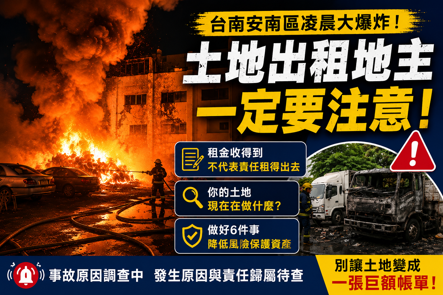土地出租要注意什麼？安南爆炸事件提醒地主：別只收租金，更要注意這6件事