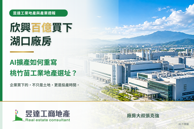 欣興百億買下湖口廠房：AI擴產如何重寫桃竹苗工業地產選址？
