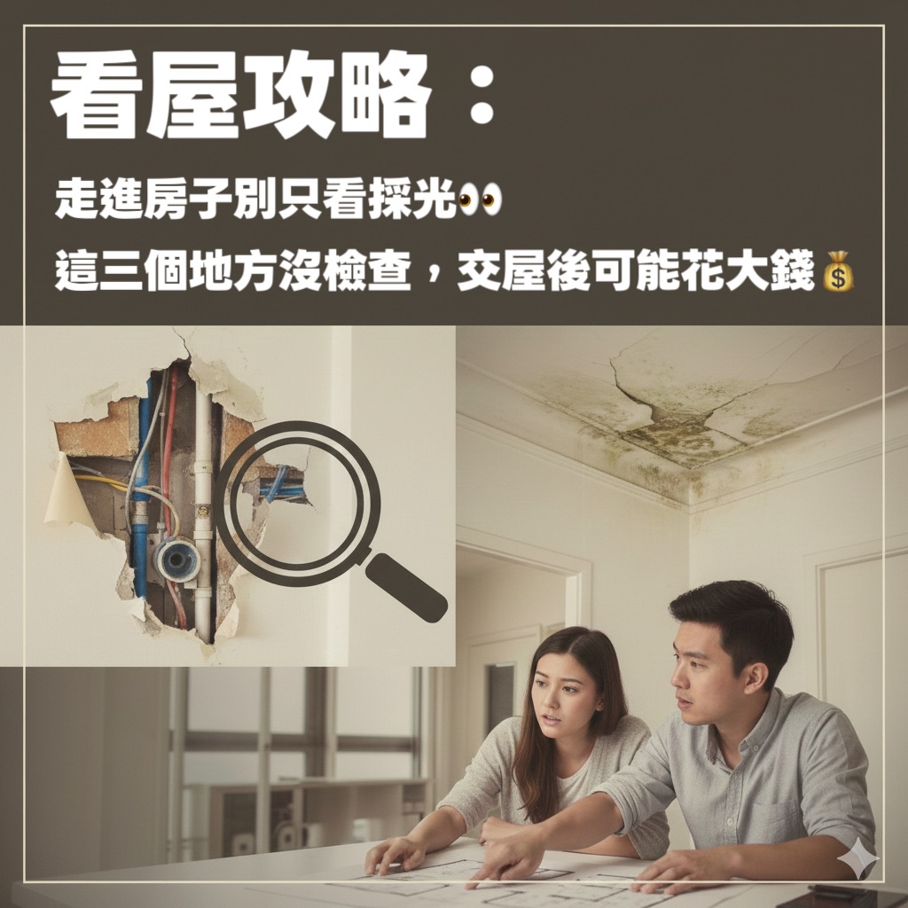 🔍 看屋攻略:走進房子別只看採光!這 3 個地方沒檢查,交屋後可能花大錢。