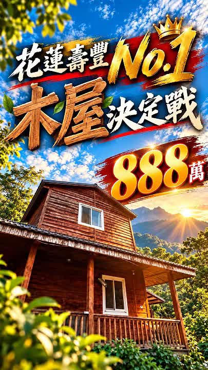 壽豐880萬千坪木屋土地|兩棟木屋,五房田園休閒空間