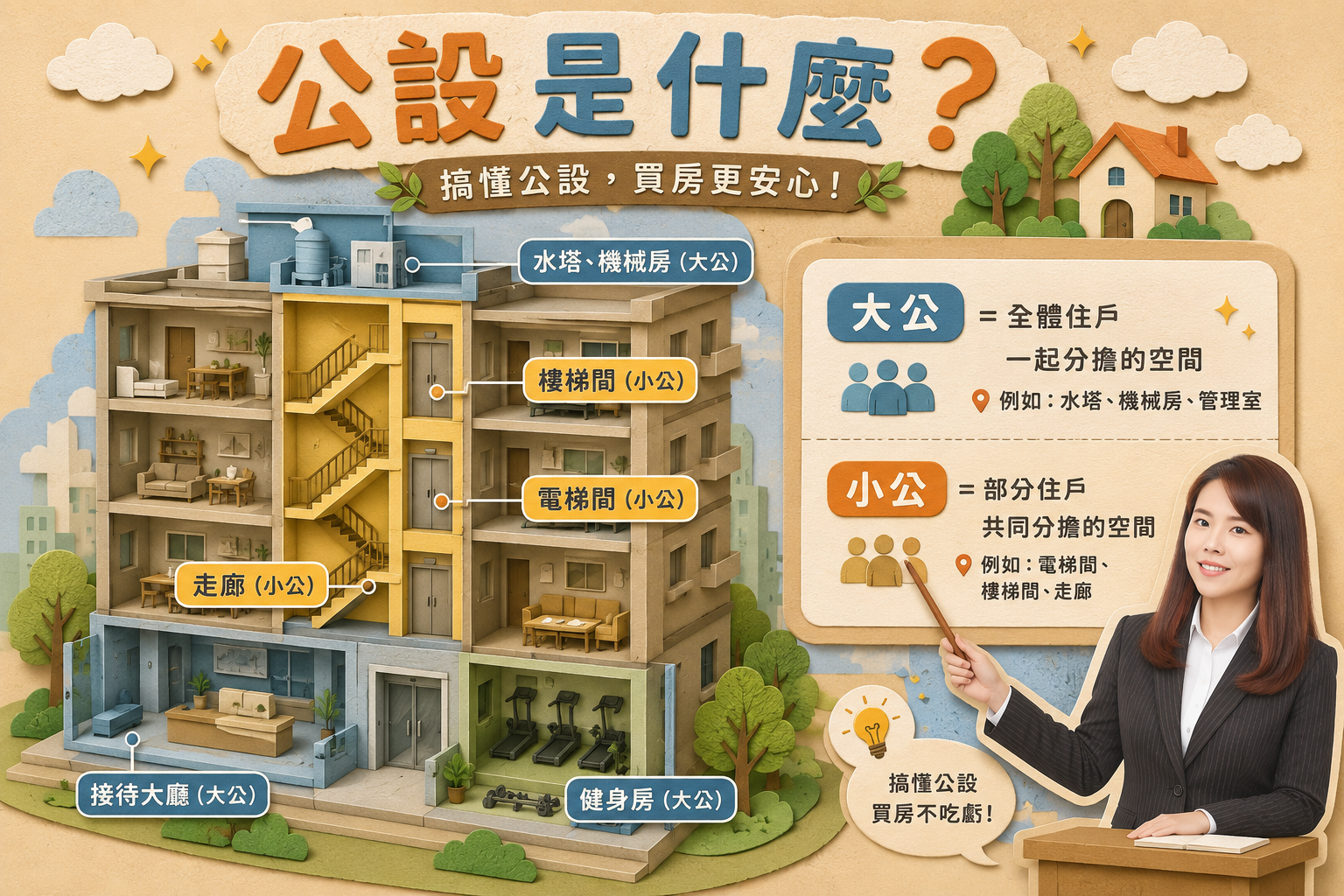 買房新手指南|第四篇:公設比到底是什麼?為什麼室內的空間總是比我想得少?