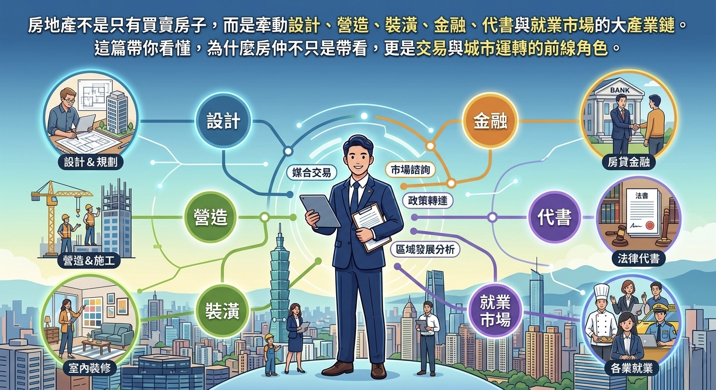 房仲不是只會開門,房地產撐的是整座城市的飯碗