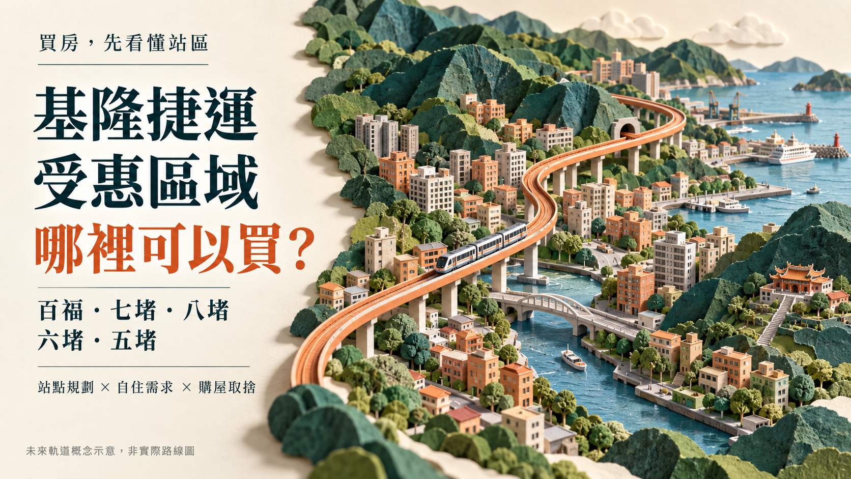 基隆捷運受惠區域有哪些？百福、七堵、八堵，哪裡適合買房？