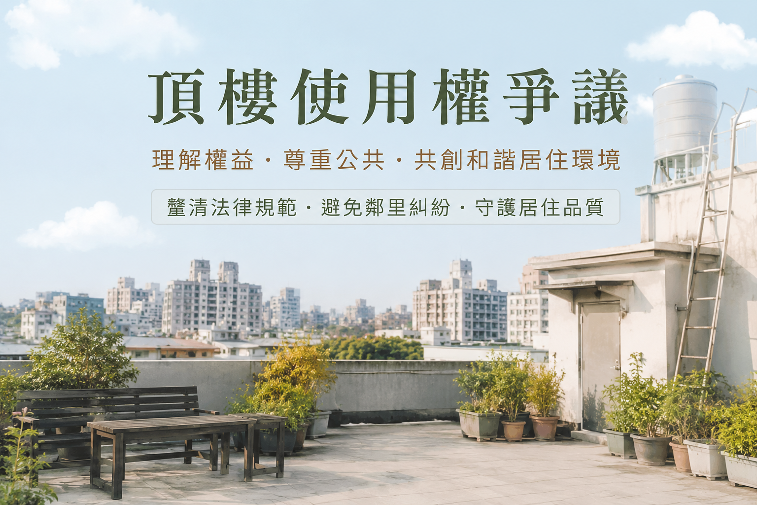 你家社區頂樓到底是誰可以使用?
