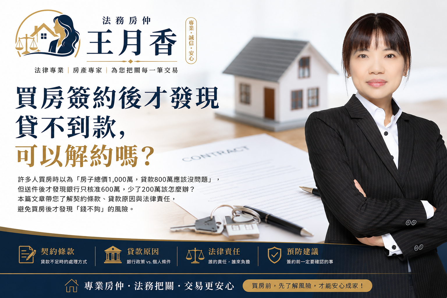 買房簽約後才發現貸不到款,可以解約嗎?