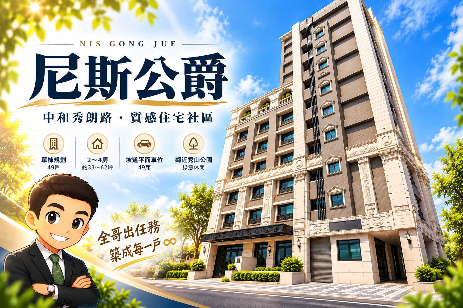 尼斯公爵社區介紹|中和秀朗路三段、格局規劃與生活機能解析