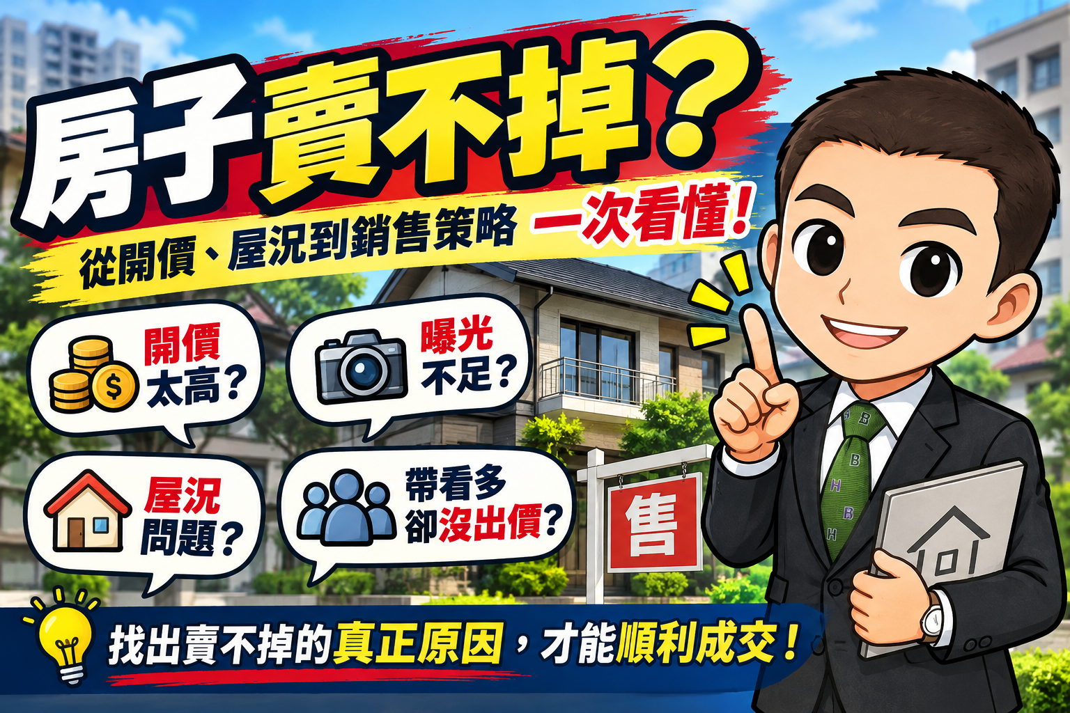 房子賣不掉怎麼辦？常見原因與賣房策略一次看懂