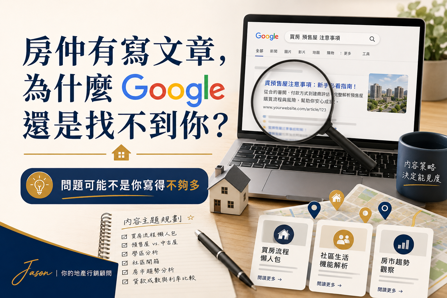 房仲有寫文章，為什麼 Google 還是找不到你？問題可能不是你寫得不夠多