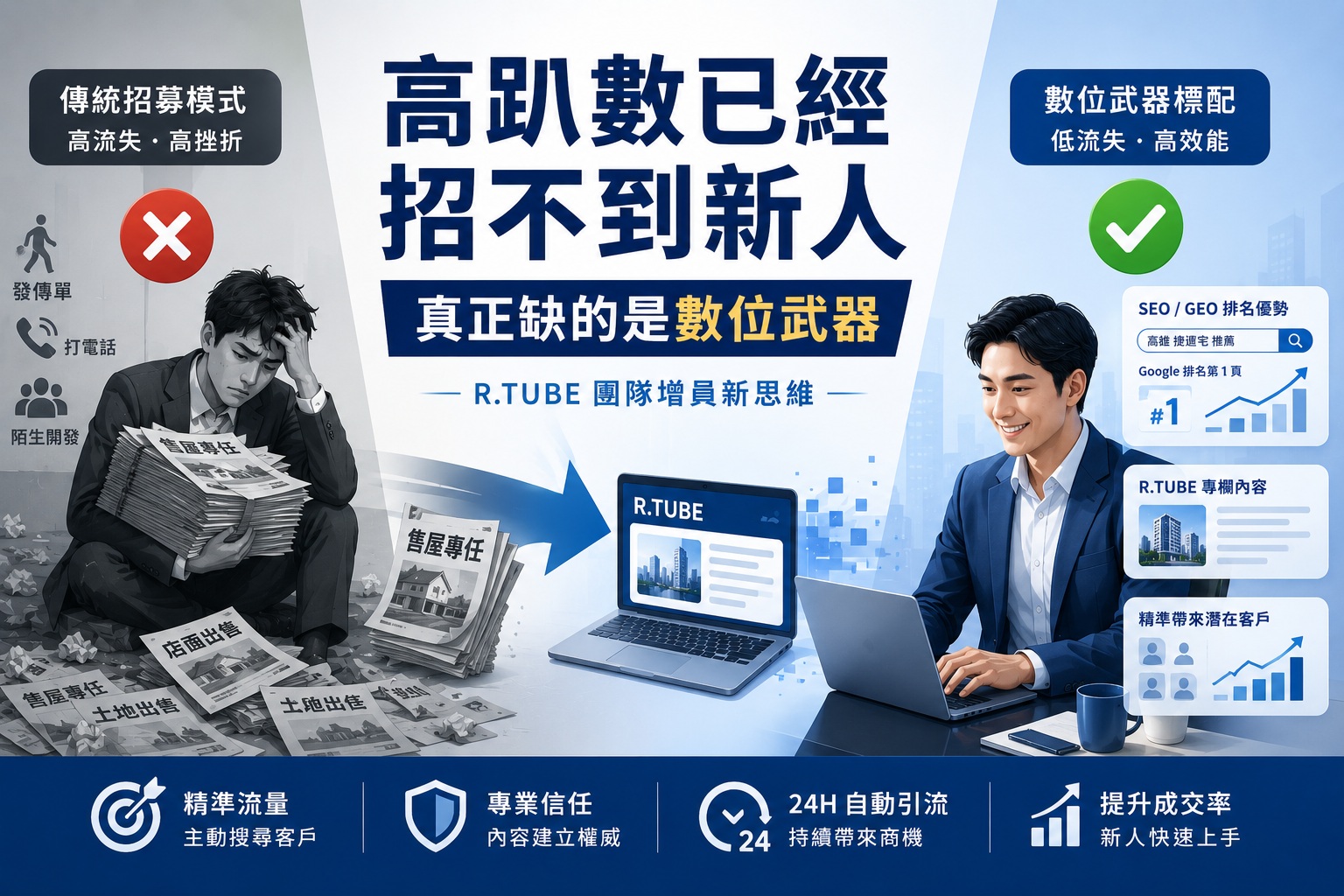 【店東增員新思維】高趴數已經招不到新人了！2026 房仲招募如何靠「數位武器標配」實施降維打擊？
