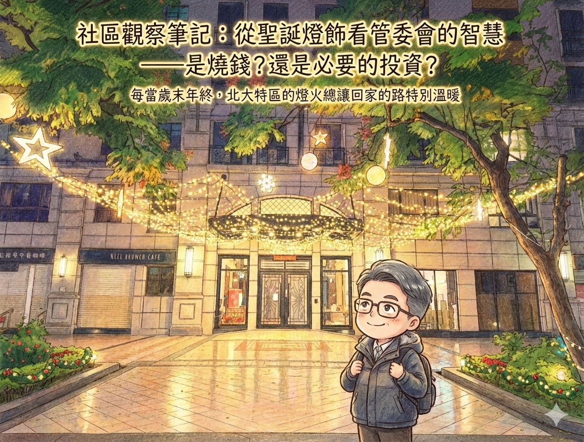 社區觀察筆記:從聖誕燈飾看管委會的智慧——是燒錢?還是必要的投資?