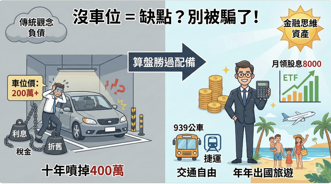 沒車位 = 缺點?別再被舊觀念制約了。
