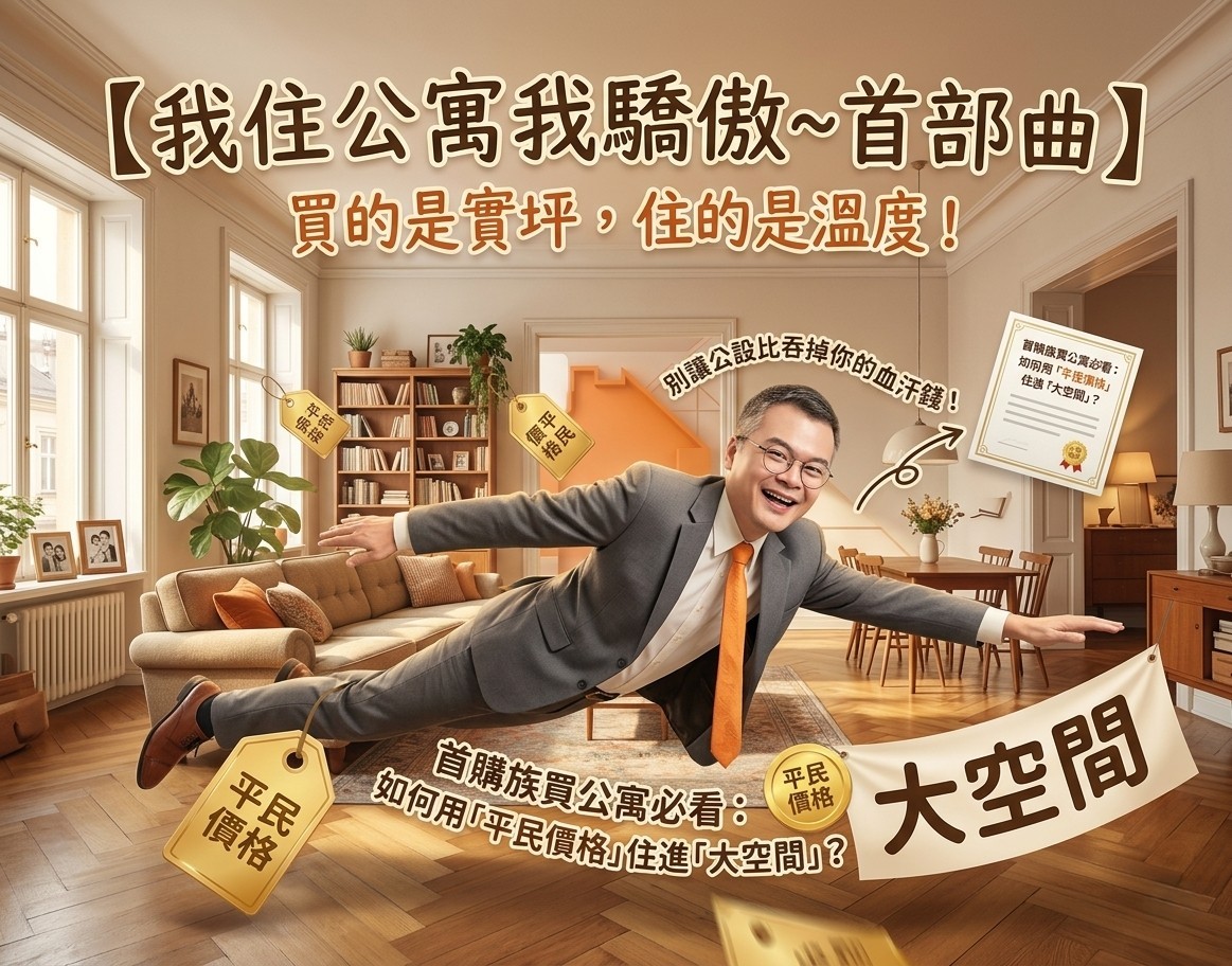 【我住公寓我驕傲~首部曲】 買的是實坪,住的是溫度!