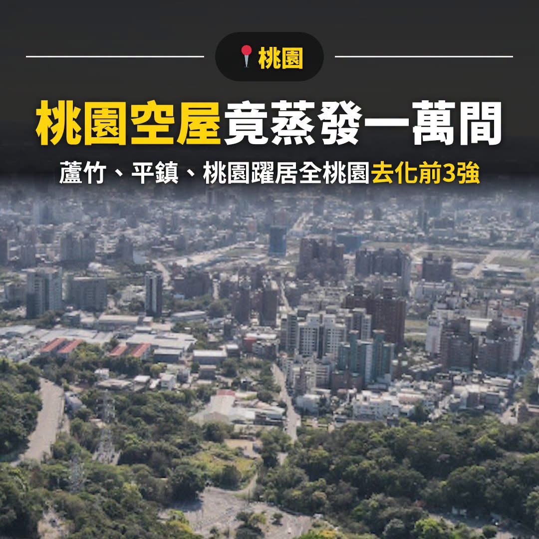 攤開桃園2025年的最新數據一看, 空屋居然默默蒸發了超過一萬間!