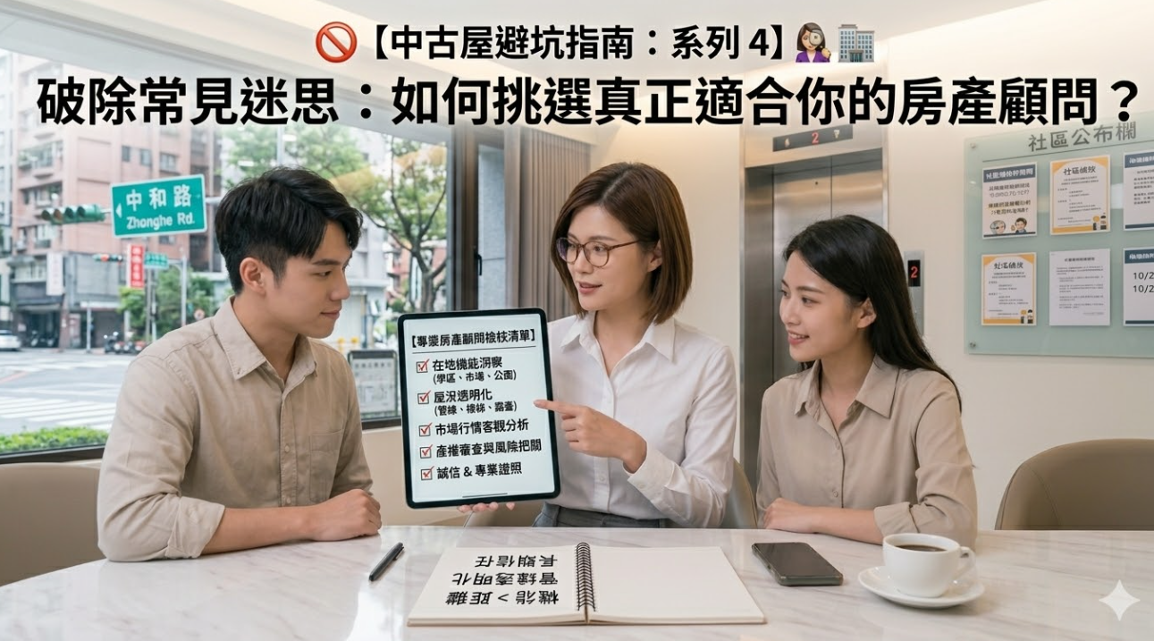 【中古屋避坑指南：系列 4】破除常見迷思：如何挑選真正適合你的房產顧問？