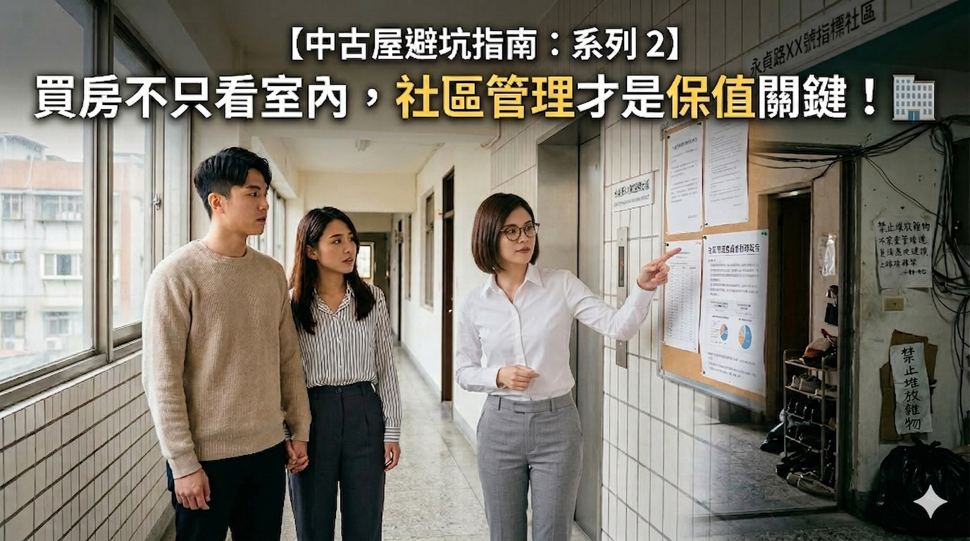 🏚️【中古屋避坑指南：系列 2】買房不只看室內，社區管理才是保值關鍵！🏢】