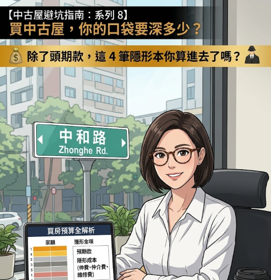 【中古屋避坑指南：系列 8】買中古屋，你的口袋要深多少？除了頭期款，這 4 筆隱形成本你算進去了嗎？💰🏠🕵️‍♀️