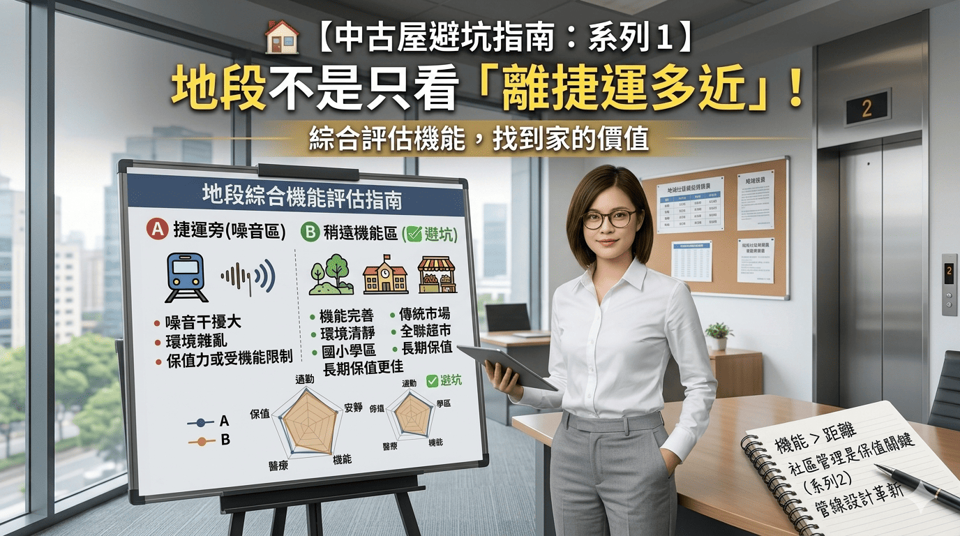 🏚️【中古屋避坑指南：系列 1 】地段不是只看「離捷運多近」！