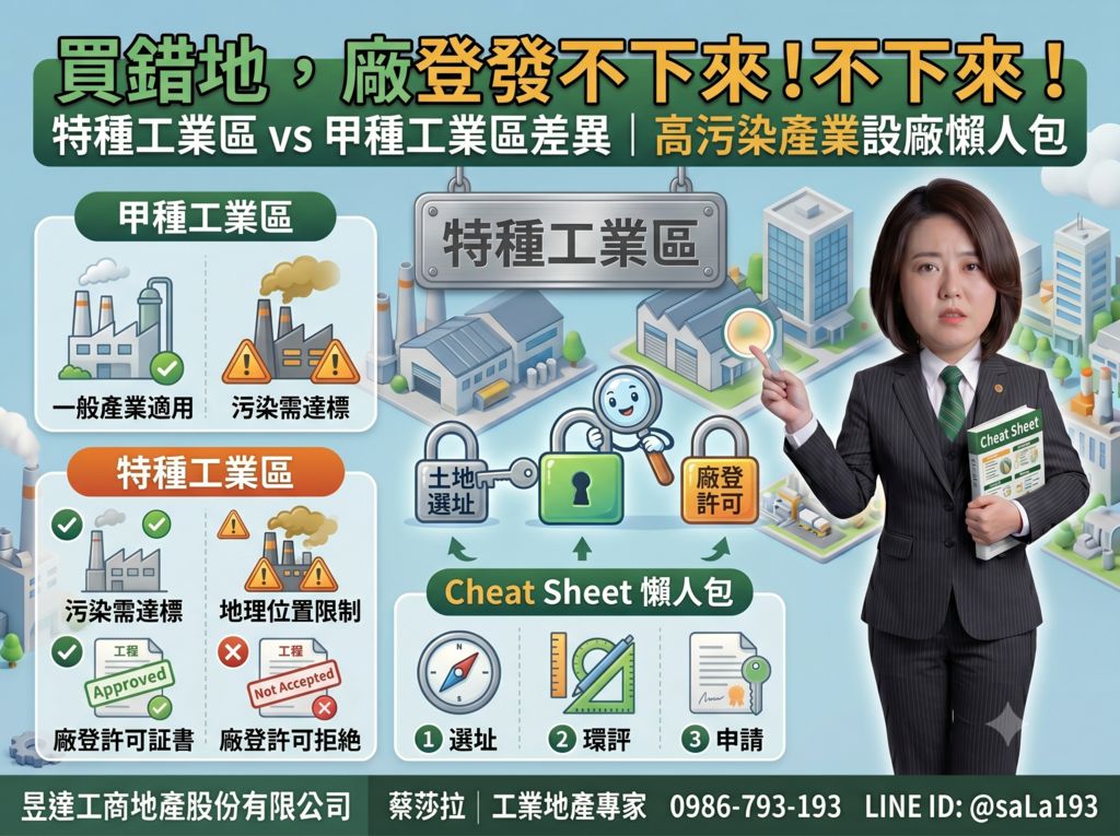 特種工業區與甲種工業區差異在哪？2026年高污染產業設廠懶人包與選址戰略