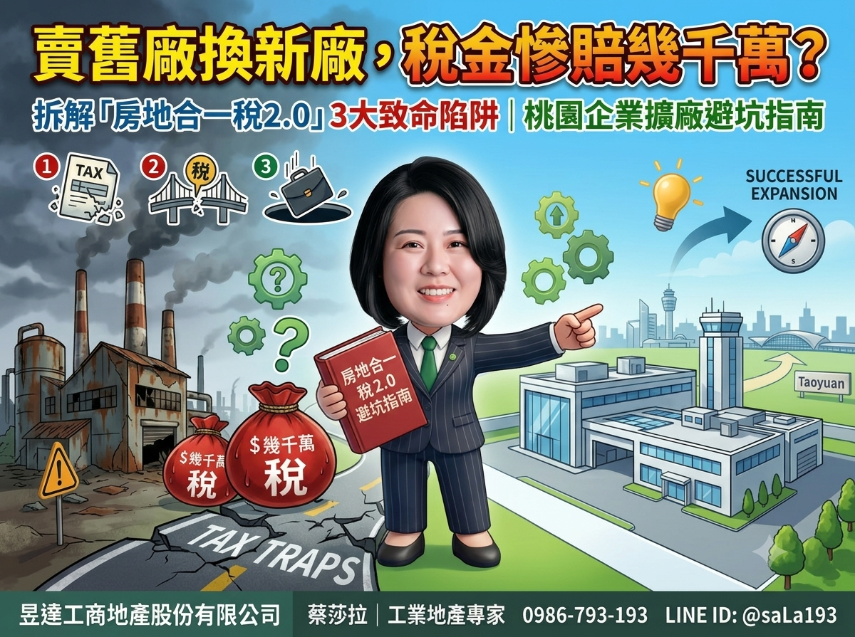 企業擴廠必看！買舊廠換新廠的3大隱藏稅務陷阱，千萬別讓「房地合一稅2.0」吃掉你的建廠資本