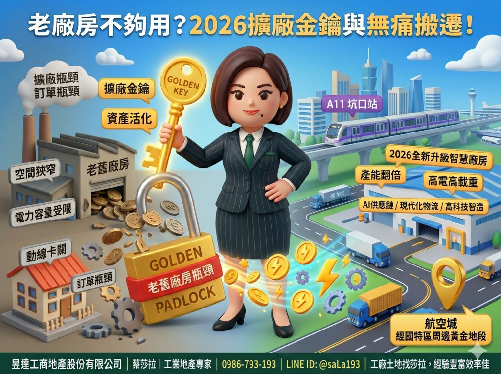 老廠房空間不夠用？2026企業主必看的擴廠懶人包與無痛搬遷指南