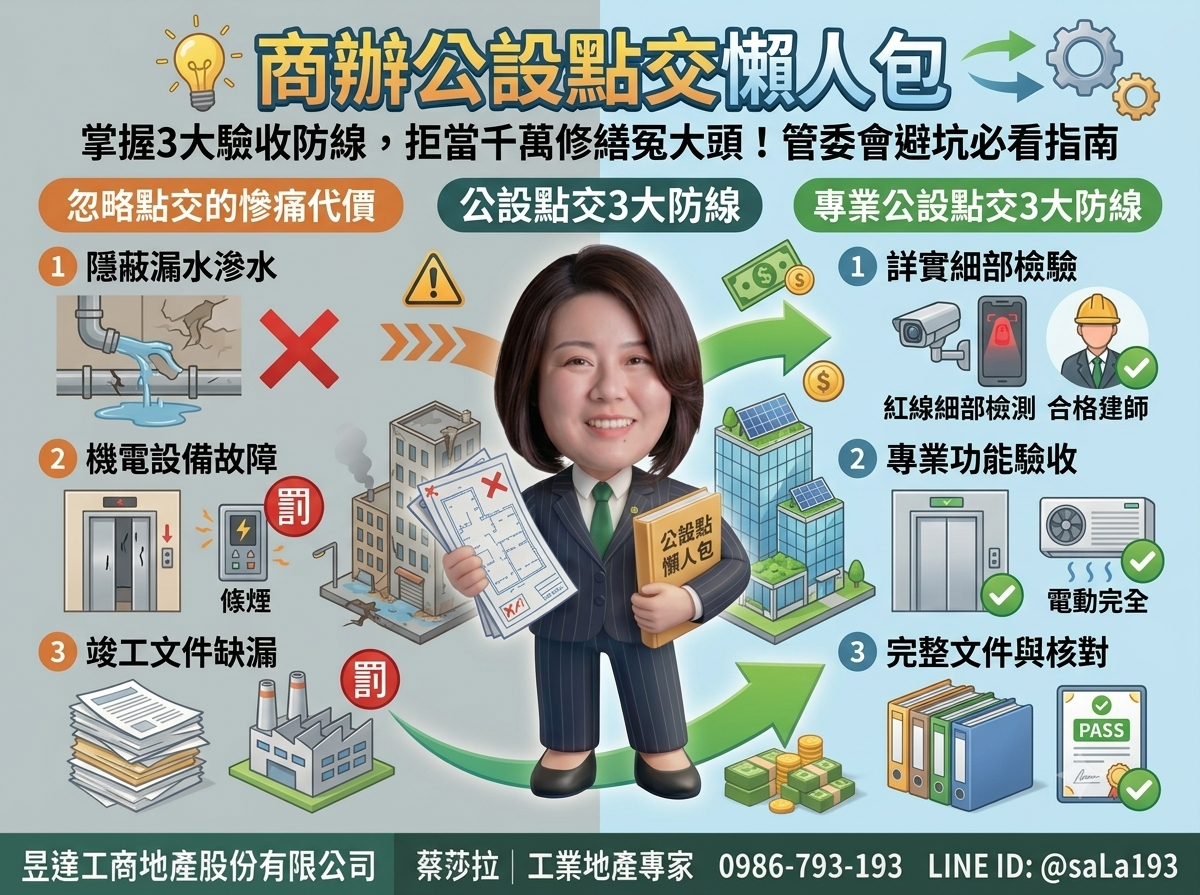 商辦大樓管委會點交注意事項:公設驗收實務懶人包|掌握3大防線,拒當千萬修繕冤大頭
