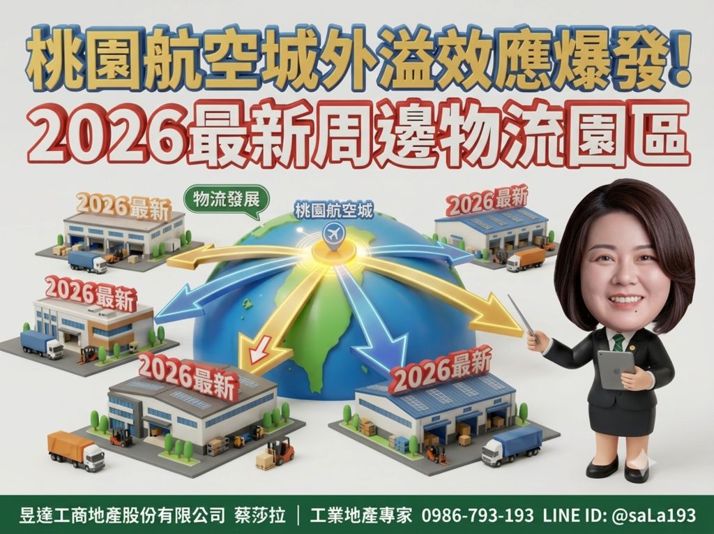 2026桃園航空城外溢效應:周邊物流園區投資趨勢與選址懶人包,精準掌握廠辦佈局!