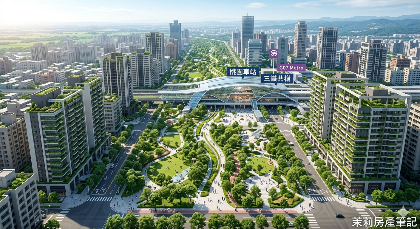 2030 桃園車站願景：地下化後的綠意廊道對房價的加持