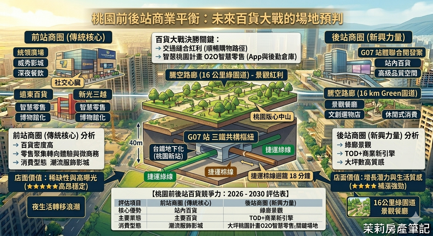 桃園前後站商業平衡:未來百貨大戰的場地預判