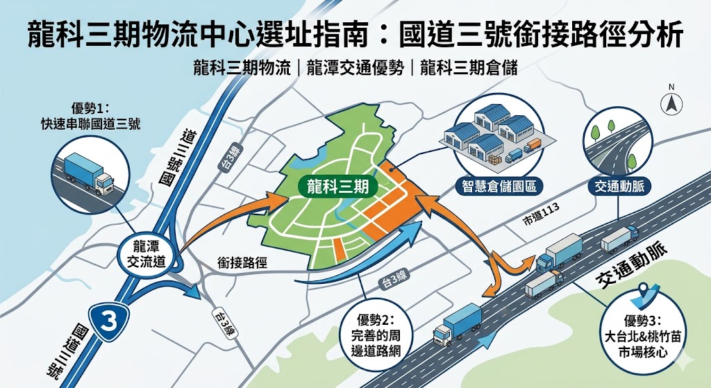 龍科三期物流選址與國道三號動線分析：2026 龍潭倉儲產業鏈布局深度指南