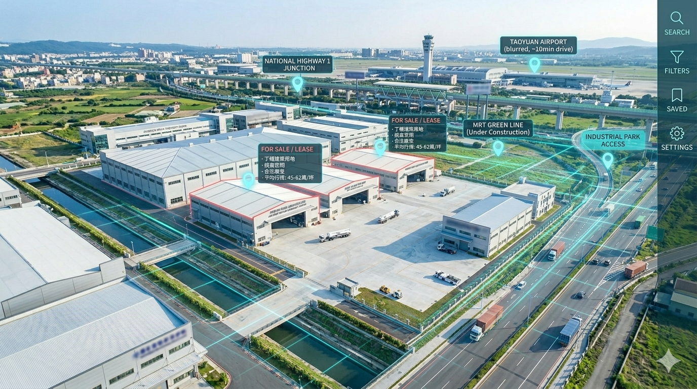 蘆竹南崁數位地圖全攻略:一站式精準掌握待售廠房與土地關鍵資訊
