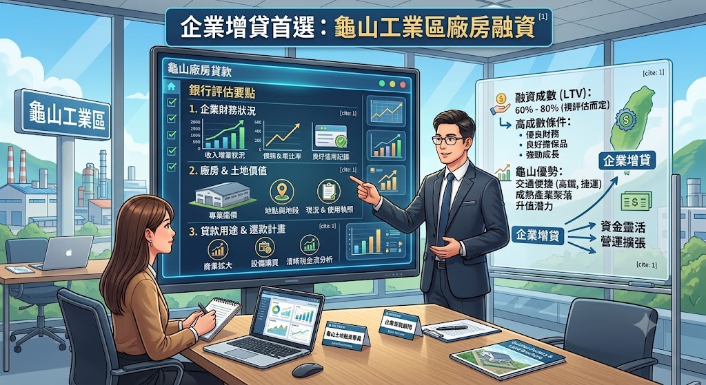 70.龜山工業區廠房融資白皮書：企業增貸成數估算與銀行鑑價限制的關鍵地雷