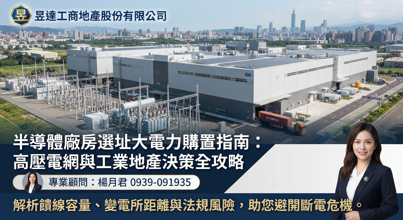 台灣半導體廠房選址與大電力購置指南:高壓電網、饋線容量與工業地產關鍵風險解析