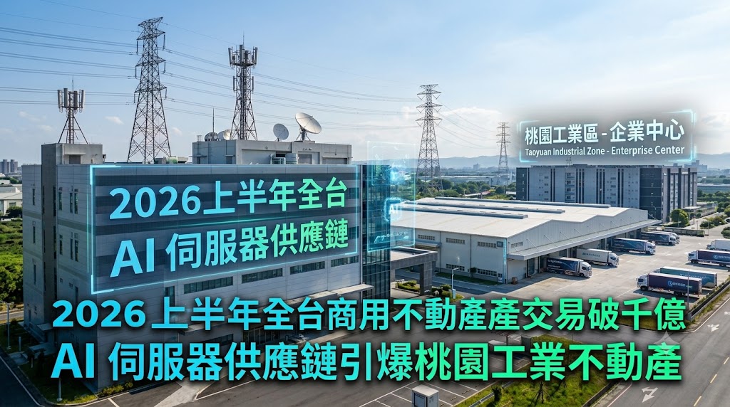 2026今年上半年全台商用不動產交易~五大案成交總額破千億 商用不動產 噴長紅