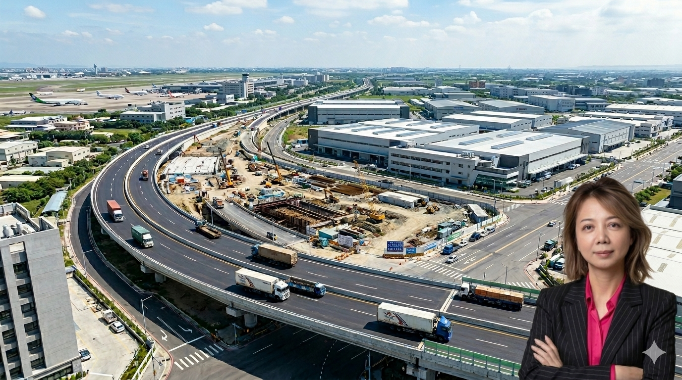 國道二號甲線通車利多：桃園航空城物流出口與工業土地價值全面翻轉