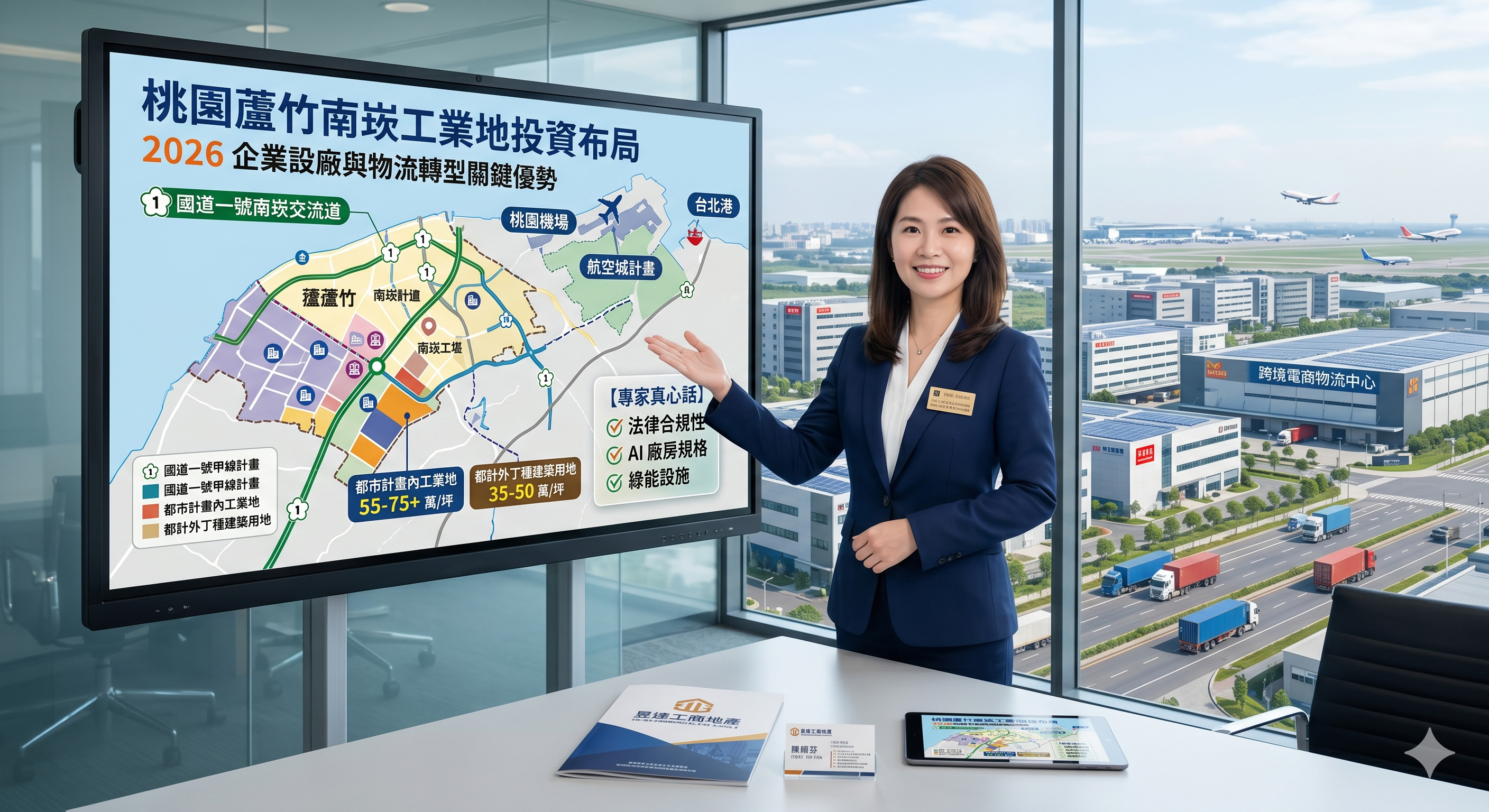桃園蘆竹南崁工業地投資布局:掌握2026年企業設廠與物流轉型關鍵優勢