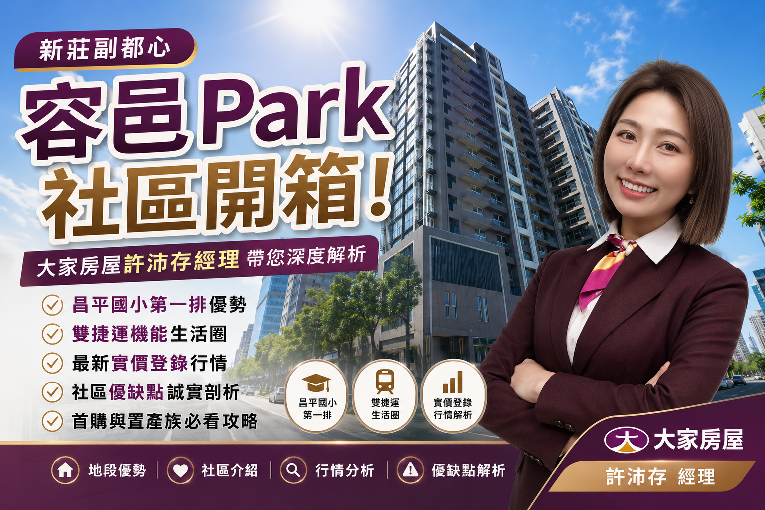 新莊副都心「容邑Park」社區開箱：昌平國小第一排、雙捷運機能全解析