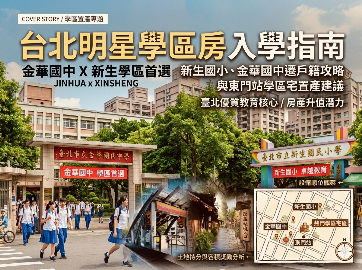 台北明星學區房入學指南:新生國小、金華國中遷戶籍攻略與東門站學區宅置產建議