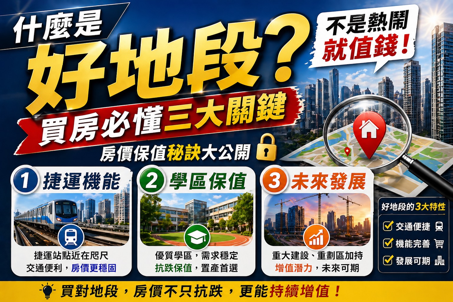 什麼是好地段?買房必懂3大關鍵|不是熱鬧就值錢!
