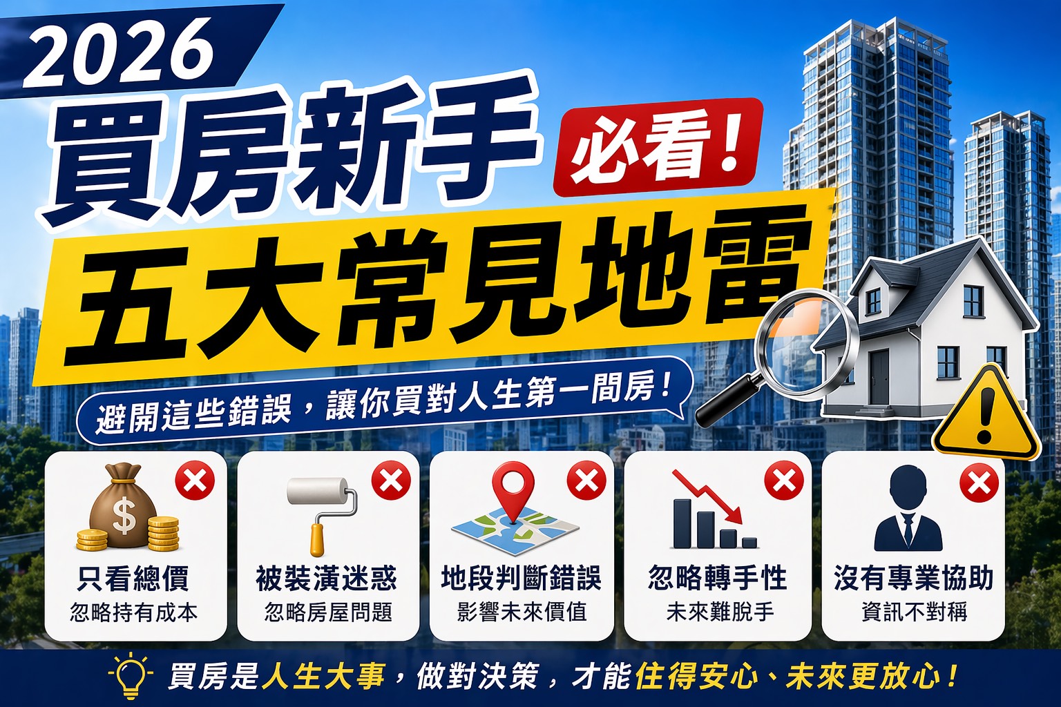 2026買房新手必看!5大常見地雷,第3點90%的人都忽略