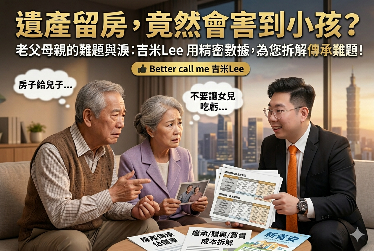 🏛 遺產留房竟然會害到小孩?吉米Lee 幫你拆解「省稅傳承」大絕招!