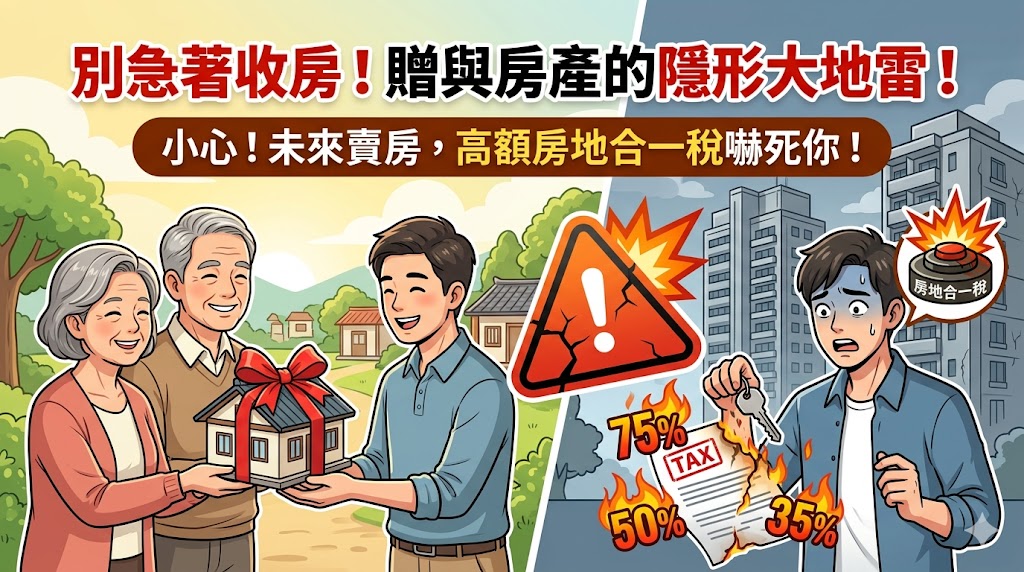 房產贈與的隱型地雷