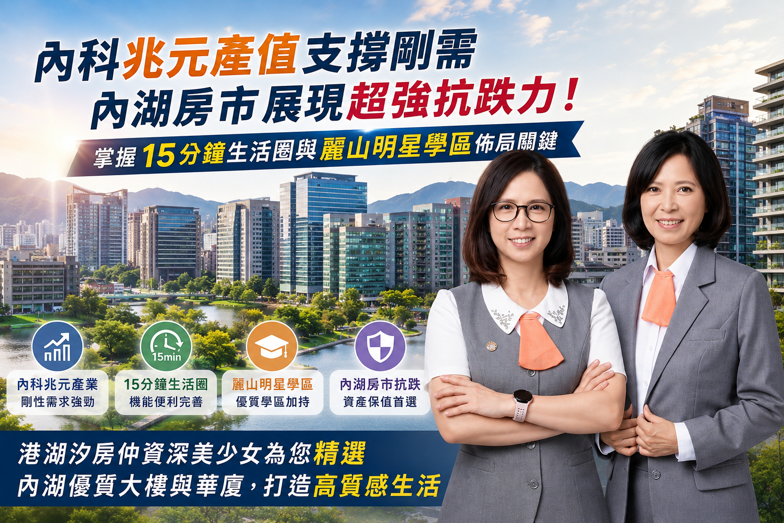 【內湖房市解析】內科兆元剛需支撐！科技新貴的「15分鐘生活圈」與明星學區買房全攻略
