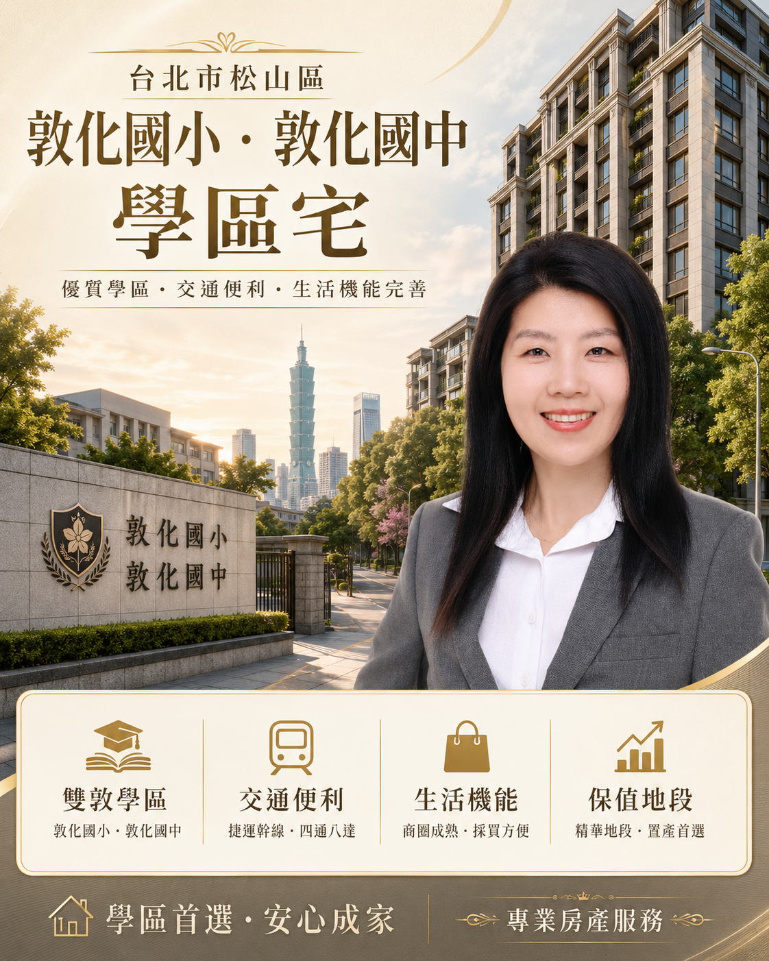 雙敦學區、敦化國中學區、雙敦學區房價、台北市學區宅、明星學區置產