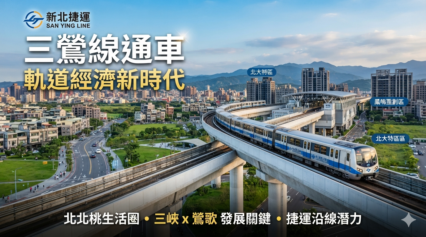 三鶯捷運通車商機全解析！沿線房價、店面增值與黃金站點置產攻略