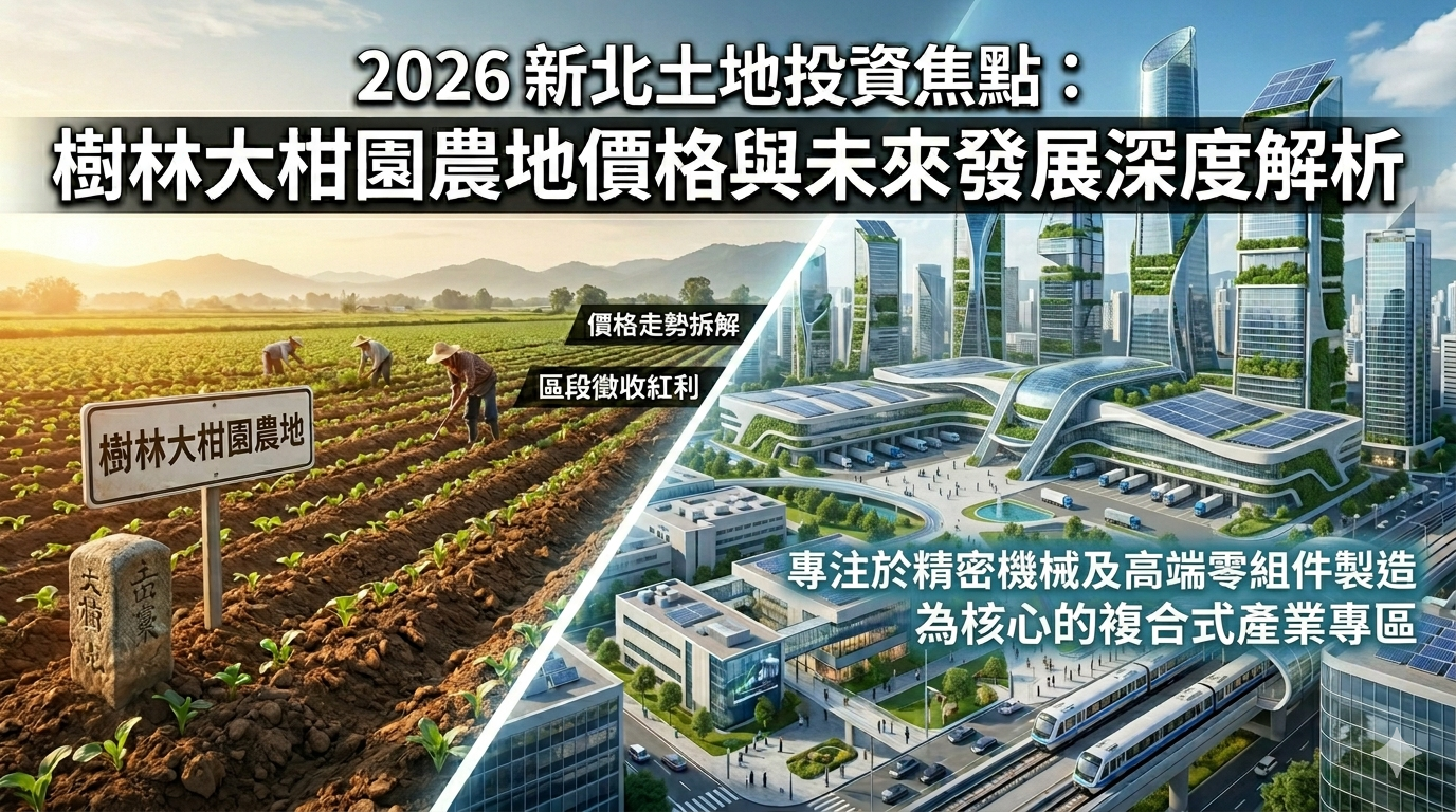 2026新北土地投資焦點：樹林大柑園都市計畫,農地價格與未來發展深度解析