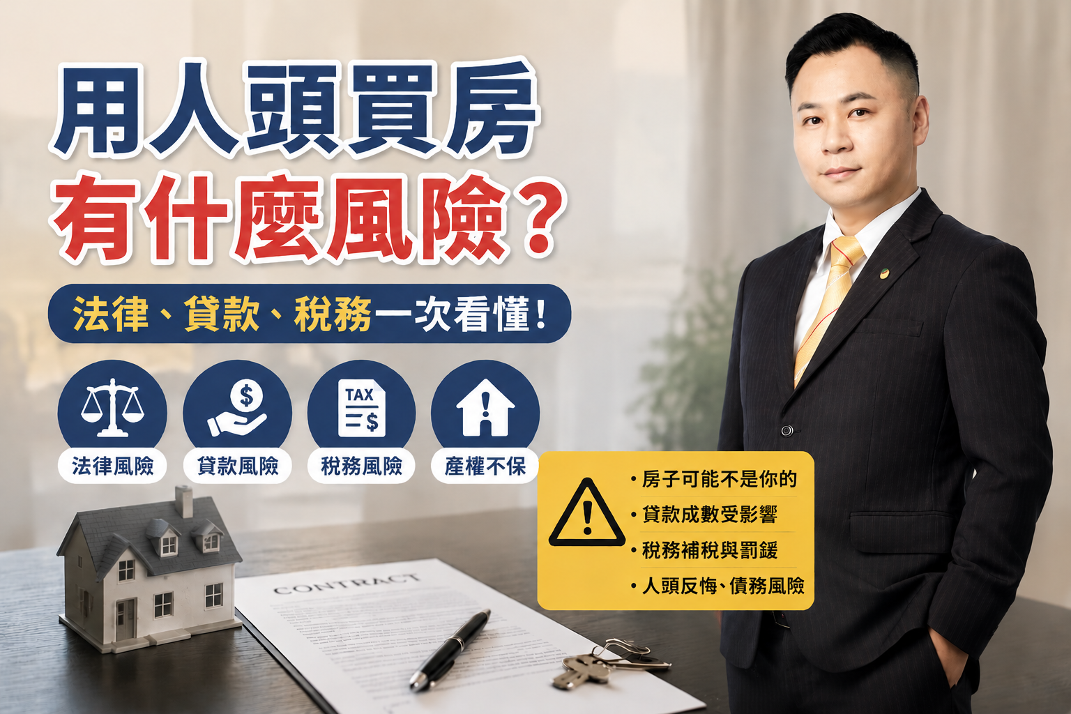 用人頭買房有什麼風險？法律、貸款、稅務一次看懂，別讓省小錢賠大錢！