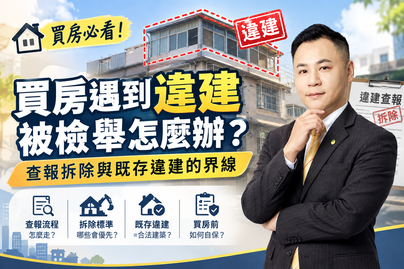 買房遇到違建被檢舉怎麼辦?查報拆除與既存違建的界線