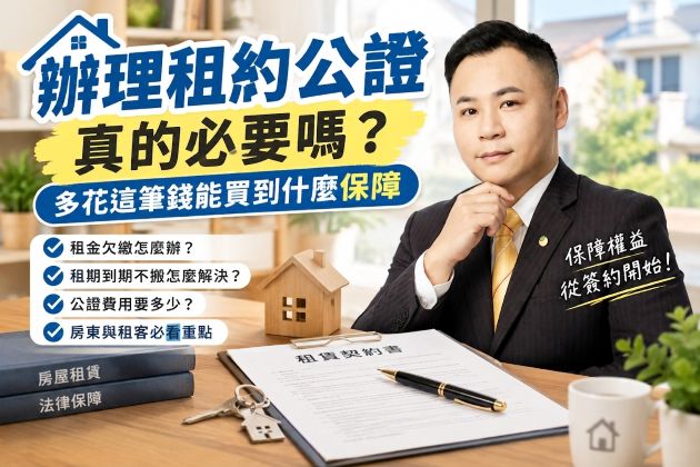 辦理租約公證真的必要嗎?多花這筆錢能買到什麼保障